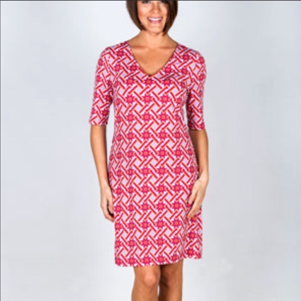 🍭NWT Tracy Negoshian Tamara Square Geo Dress